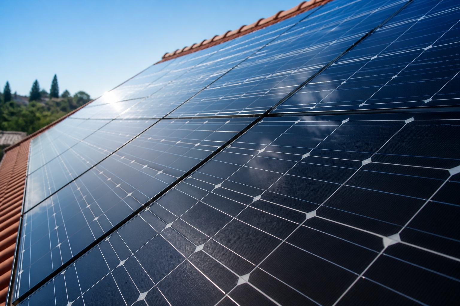 Panneaux photovoltaïques sur toiture